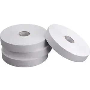 Blank nylon tear able acetate taffeta roll for printed label fabric ribbon