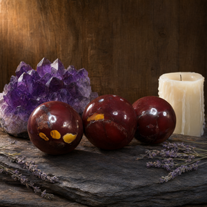 Esfera/bola de piedra Jasper Mookaite - Energía/Reiki/Cristaloterapia - 2 pulgadas de diámetro y 215 g (0.47 lb) - SOLO UNA PIEZA - Product Image 3