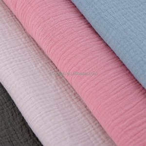 Özel kadın abiye tekstil dokulu krep düz çift katmanlı gazlı bez krep pamuklu kumaş - Product Image 2