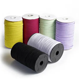 Fascia elastica piatta intrecciata a maglia su ordinazione all'ingrosso per nastro elastico dell'indumento