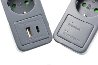 Enchufe Schuko europeo de alta calidad, enchufe 16A, adaptador eléctrico con interruptor, 1 enchufe de pared, a tipo C USB, 1 unidad, 1 unidad