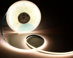 Tira de <span class=keywords><strong>LED</strong></span> COB para muebles, techo comercial, 24V, 320LED, 8MM, RGB, azul, rosa, amarillo dorado, luz roja, 10 m/rollo de cuerdas <span class=keywords><strong>Led</strong></span> - Product Image 4