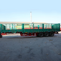 Promotion : Remorque de transport de marchandises JINFENG Hebei en acier, 3/4/5 essieux, robuste, avec train de roulement pour le transport de bétail
