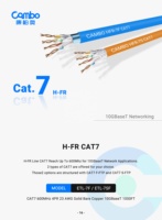 Kabel SFTP UTP CAT 7 eksterior 1000FT RG45 305M kabel jaringan jalinan kucing 7A kabel Lan