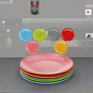 Assiette en grès mat de 8 pouces de style américain <span class=keywords><strong>FENN</strong></span> Plats de dîner occidentaux modernes écologiques Vaisselle en mélamine Restaurant à domicile - Product Image 3