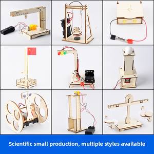 Kit d'expériences scientifiques XINCHEN XC-135, générateur à manivelle, jouet éducatif DIY pour les élèves de 4 à 6 ans, forme géométrique en bois - Product Image 3