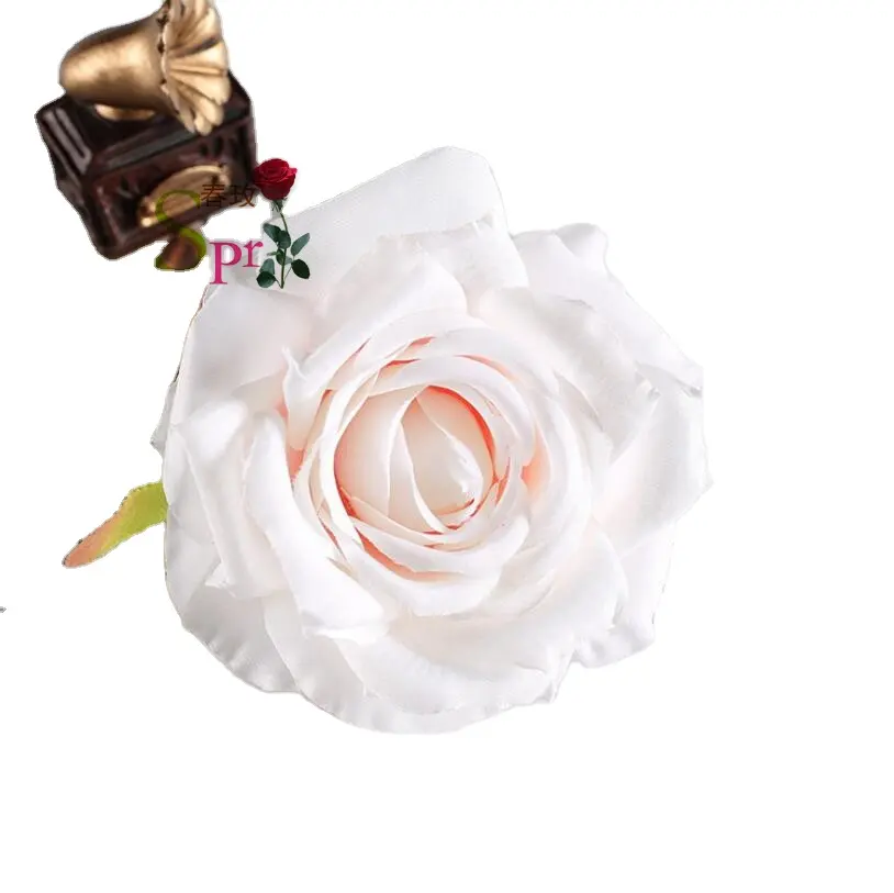 SPR 100 PCS/LOT Packing Buatan Acara Pernikahan Kain Sutra Mawar DIY Bunga Tunggal Kepala Bunga Dinding Latar Belakang Pengaturan