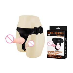 Pantalon dynamique à deux têtes personnalisé gratuit pour les lesbiennes portant des accessoires pour adultes à double pénis solide pull-up sont Offres Spéciales - Product Image 1