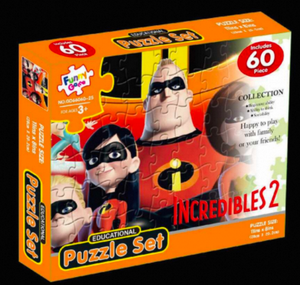 Divertido Juego de Rompecabezas Goo de 60 Piezas, Los Increíbles 2, Juguete Educativo para Niños de 3 Años en Adelante - Product Image 3