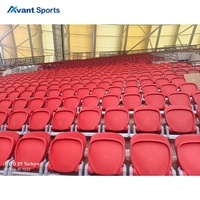 Solution de sièges pour stades de football en plein air Avant Sports, sièges inclinables fixes en HDPE, chaises VIP, système de gradins pour projets sportifs