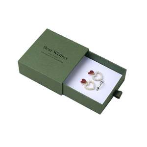 Caja de Joyería Cuadrada de Alta Calidad con Forro de Película de PE e Impresión de Lámina Dorada para Anillos, Aretes, Collares y Pulseras - Product Image 1