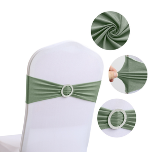 Housse <span class=keywords><strong>de</strong></span> chaise en spandex <span class=keywords><strong>de</strong></span> qualité supérieure avec boucle ronde, bande élastique universelle pour chaise, pour mariage, banquet, hôtel, événement, fête, décoration - Product Image 5