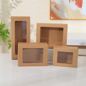 Scatola in Carta Kraft Riutilizzabile Monocolore Fatta a Mano con Centro Trasparente Nuovo Modello per Conservare Oggetti, Caramelle, Regali e Articoli Festivi - Product Image 6