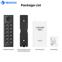 Teclado Inalámbrico Multifunción Independiente a Prueba de Agua TEDITON, Compatible con la Aplicación TTlock, con Código de Tarjeta y Huella Dactilar para Cerradura Inteligente