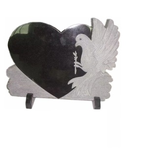 Черный гранитный камень памятник надгробие с орлом - Product Image 6