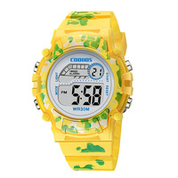 7059 Jam Tangan Digital LED Kreatif untuk Anak Laki-laki dan Perempuan, Multifungsi, Tahan Air, Warna Biru Dongker Motif Kamuflase, Cocok untuk Aktivitas Mingguan