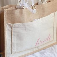 Sac fourre-tout en jute biodégradable personnalisé, écologique, réutilisable, imprimable à la main, sac fourre-tout en lin pour cadeaux promotionnels commerciaux