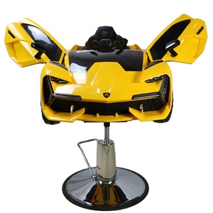 Foshan Kisen mobili barbiere salone parrucchiere attrezzature bianco giallo rosso nero bambini auto barbiere sedia per bambini - Product Image 1