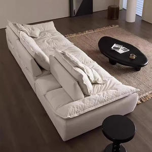 Sofá seccional crema Foshan, asiento Extra ancho, respaldo alto, tela ajustable, velero profundo de Auckland, gato, resistente a <span class=keywords><strong>los</strong></span> arañazos, apartamento - Product Image 1