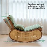 Fauteuil inclinable à bascule Lazy Sofa, style luxe léger, en résine tressée, pour une personne, mobilier moderne pour salon
