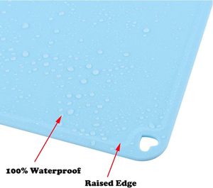<b>Silicone</b> Square Kids Placemat <b>Waterproof</b> & Oil-Proof Baby Dining Mat Food-Grade Non-Slip Heat Resistant Storage Lunch Dinner - Product Image 4