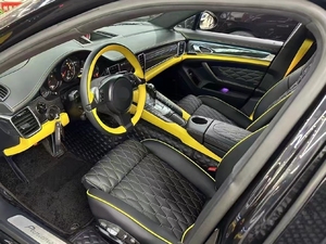 Kit de mise à niveau de sièges électriques en cuir perforé personnalisé <span class=keywords><strong>Bordeaux</strong></span> pour Porsche - Product Image 6