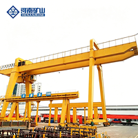 Grue portique à double poutre à commande à distance, structure en acier robuste, capacité de levage de matériaux extérieurs 20T, 32T, 50T