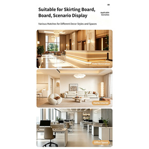 Plinthe en alliage d'aluminium personnalisée à clipser <span class=keywords><strong>de</strong></span> 6 cm pour salon et salle <span class=keywords><strong>de</strong></span> séjour – Design moderne, durable et facile à installer - Product Image 4