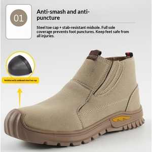 Zapatos <span class=keywords><strong>de</strong></span> <span class=keywords><strong>Seguridad</strong></span> <span class=keywords><strong>de</strong></span> Caña Alta para Hombre con Protección Anti-Impactos y Anti-Pinchazos para Taller y Operaciones <span class=keywords><strong>de</strong></span> Soldadura Eléctrica - Product Image 6