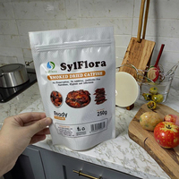 Sachet Doypack YSH Premium 250g en aluminium et plastique refermable avec fenêtre transparente pour fruits de mer séchés, idéal pour les fournisseurs alimentaires