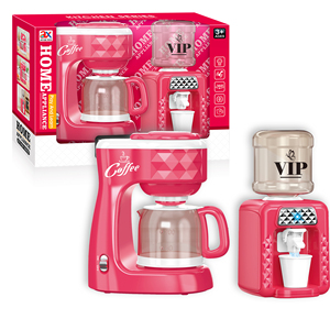 Cafetière et distributeur d'eau 2-en-1 à lumière LED et <span class=keywords><strong>musique</strong></span> Jouet avec effet d'eau qui coule-Set de cuisine pour enfants de 3 ans et plus - Product Image 1