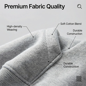 ผู้ผลิตเสื้อฮู้ดดี้ฤดูหนาวแบบ ODM ตามสั่ง ออกแบบด้วยผ้าฟลีซถักลายหัวใจ 100% ผ้าฝ้าย ระบายอากาศได้ดี เสื้อฮู้ดดี้แบบสวมหัวสำหรับทุกเพศ - Product Image 5