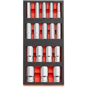 Facom-modm. HLA2PB 1/2 ''ชุดซ็อกเก็ตยาวในถาดโฟม (17ชิ้น) -EAN 3662424040672ชุดเครื่องมืออื่นๆ - Product Image 2