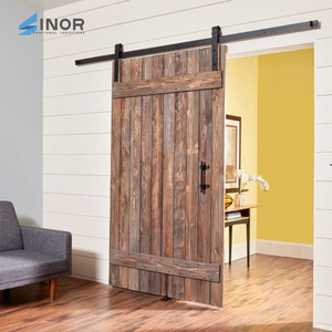 Porte de grange en bois massif pour maison familiale, finition polie, surface lisse, sans bords vifs, sans danger pour les adultes et les enfants - Product Image 2