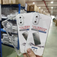 Étui de téléphone transparent avec protection des quatre coins pour Oneplus Turbo6 5G/6V/ACE 6T/15R/ACE5 Ultra/ACE6/N200, coque anti-chute en TPU de 1,5 mm