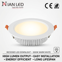 Downlights encastrés de qualité supérieure homologués Bis, 12W 15W 18W 24W, panneau LED SMD pour usage commercial