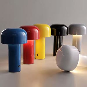 Lampe de table LED rechargeable en métal, style champignon, sans fil, corps en fer, alimentation électrique, pour la maison, le bureau, veilleuse - Product Image 2