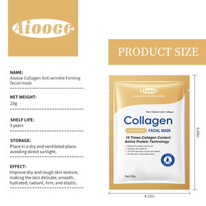 Mascarilla Facial Vegana Orgánica OEM Hidratante y Nutritiva con Colágeno, Tamaño Viaje, Mascarilla Facial Hidratante para el Cuidado de la Piel con Vitamina C - Product Image 2