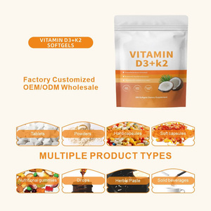 OEM özel etiket sağlık gıda takviyesi 300 sayısı <span class=keywords><strong>Vitamin</strong></span> D3 + K2 yumuşak jel kapsüller yetişkin gençler Vegan 100% destekleyen kemik - Product Image 3