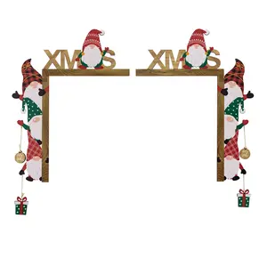 Giáng Sinh Khung Cửa Trang Trí Bằng Gỗ Tuần Lộc Santa Claus Chim Cánh Cụt Cửa Khung Trang Trí Nội Thất Treo Xmas Trang Trí Nội Thất Cho Nhà Nguồn Cung Cấp Bên