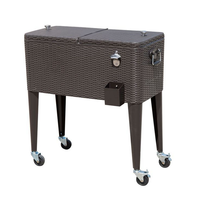 Nouveau design de boîte portable multifonctionnelle boîte isotherme avec logo personnalisé boîte isotherme noire pour traiteur avec étagère inférieure