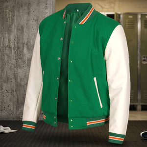 Nouvelle veste bomber streetwear pour homme en coton, style américain rétro, robuste, à bretelles rembourrées et bords frangés, motif cœur - Product Image 3