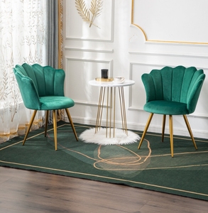 Modern Furniture New Design High Back <strong>Flower</strong> Shaped Leisure <strong>Arm</strong> <strong>Chair</strong> Fabric Dining <strong>Chair</strong> - Product Image 1
