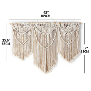 <span class=keywords><strong>Tapiz</strong></span> bohemio de macramé para colgar en la <span class=keywords><strong>pared</strong></span>, <span class=keywords><strong>tapiz</strong></span> grande hecho a mano para dormitorio y sala de estar - Product Image 5