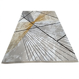 Alfombra Turca de Poliéster Afelpada Adiva, Tejida a Máquina con Diseño Jacquard, de Pelo Alto, Acolchada, Reversible, Lavable, Antideslizante y Antimicrobiana - Product Image 1