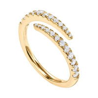 Anillos Minimalistas Geométricos Ajustables de Oro de 14K con Micro Pavé de Moissanita VVS GRA de Corte Brillante para Mujer, Joyería Fina Toderi