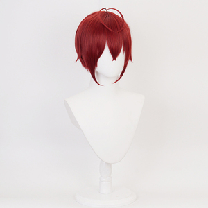 Perruque de cosplay Ainizi de 30 cm, courte, droite, orange foncé, personnage de Riddle Rosehearts, inspirée de Twisted-Wonderland - Product Image 2