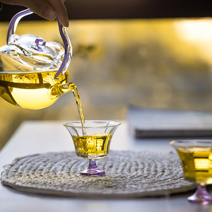 Octagonal Stemmed Glass <b>Teacup</b> Transparent For Green Tea Personal Tasting Cup For Women - Product Image 4
