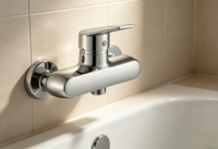 Robinet de douche mural à poignée unique en alliage de zinc, eau chaude et froide, pour salle de bain, baignoire, appartement, hôtel