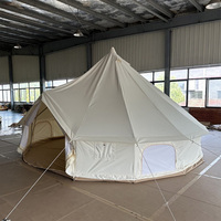 Tente cloche en toile de coton 3M 4M 5M 6M pour glamping avec trou pour poêle